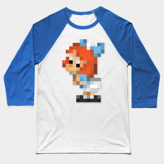 Elmyra low-res pixelart Baseball T-Shirt by JinnPixel